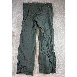 VINTAGE 90s Abercrombie Track Pants Mens Green Straight Leg Windbreaker Medium